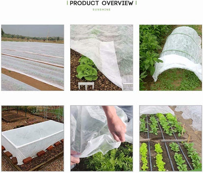 Agfabric Plant Covers Freeze Protection Floating Row Covers 12'x25' 0.9oz Plant Covers Freeze Sun Protection,Frost Cloth for Vegetables,White