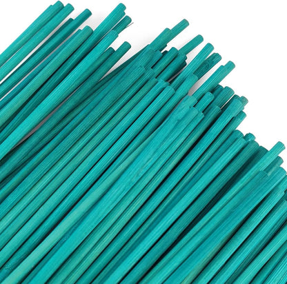 GXXMEI 100PCS 18" Plant Sticks Support with 100PCS Green Garden Ties, Green Bamboo Sticks, Garden Wood Plant Stakes, Floral/Orchid/Tomato Wooden Stakes Plant Support Stakes Wooden