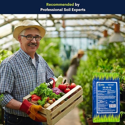 Supply Solutions 16-16-16 Complete Lawn & Garden All Purpose Granular Fertilizer - The Ultimate Plant Food for Lush Greenery & Vibrant Blooms - for All Plants, Vegetables, Fruits, and Berries - 5lbs