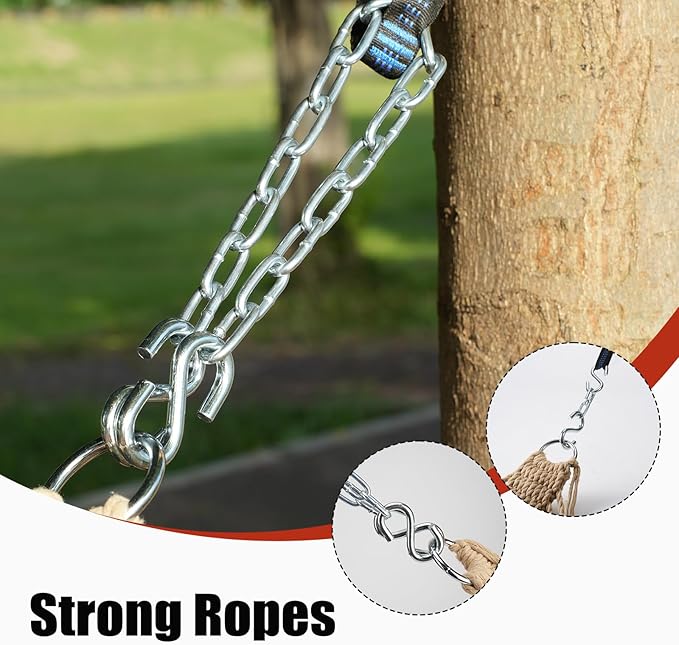 13 FT Tuscan Lattice Sienna/Taupe Quilted Hammock with Spreader Bars,Detachable Pillow and Chains,600lbs Capacity,Two Person Hammock for Outdoor, Patio, Backyard,Tree_Double Hammock