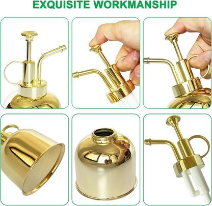 Plant Mister Spray Bottle Stainless Steel Plant Sprayer, Small Watering can Plant Spray Bottle Modern Gardening Tools for Indoor Potted Plants Watering and Spraying