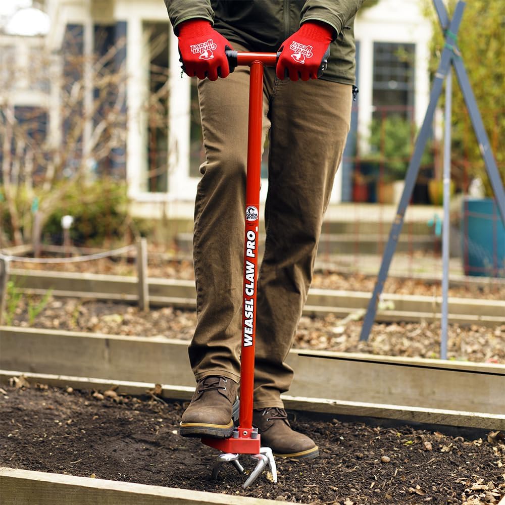 Garden Weasel Claw Pro – Black Grip | 3-in-1 Twist Tiller, Cultivator, Weed Puller & Soil Loosener | Gardening Hand Tool | 91336-A