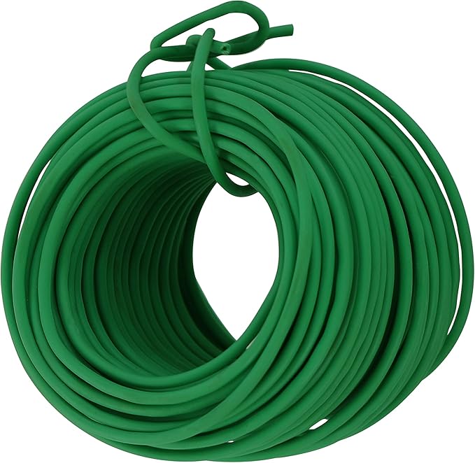 Gardzen 65ft Soft Garden Wire, Reusable Plant Ties, Rubber Coated Training Wire for Supporting Indoor Outdoor Plants and Home Organizing