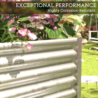 3 Pack 8x4FT Galvanized Raised Garden Bed Outdoor,Metal Garden Bed for Vegetables,Steel Raised Beds for Gardening,Above Ground Garden Box for Flower