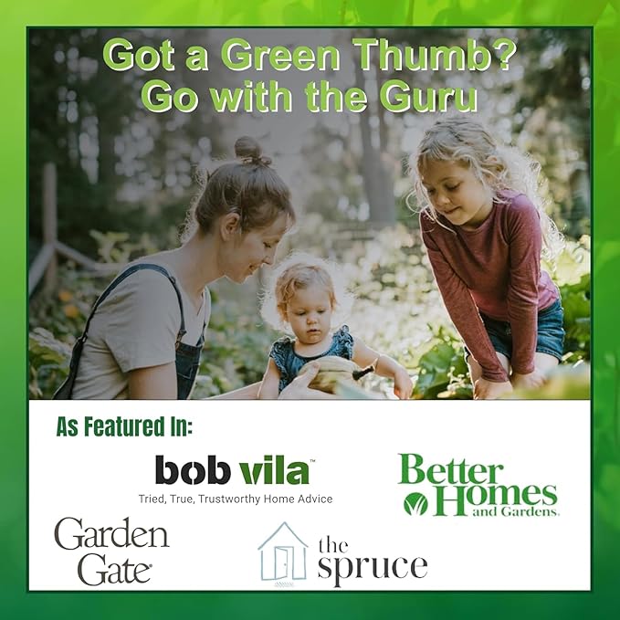 Garden Guru Soft Grip Garden Pruning Shears Scissors Clippers - Hardened Titanium Blades - Comfort Grips – Heavy Duty Bypass Hand Pruners Branch Cutters - for Gardening Trimming Bushes Flowers Plants