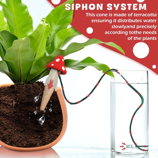 BYDOLL Plant Self-Watering Stakes Automatic Dripper Watering Spikes for Indoor Outdoor Bonsai,Houseplant Insert Devices for Vacation Garden use,Drip Irrigation System for Plant 5 Pack