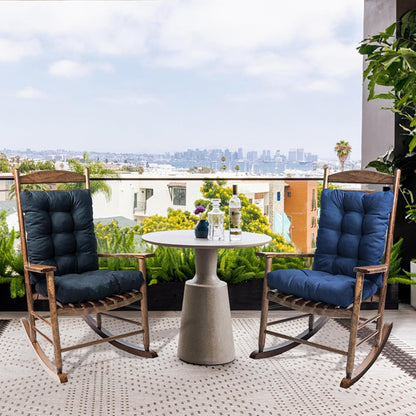 Indoor Outdoor Dining Chair Cushions, Pack of 1 Tufted Chair Cushions with Ties for Patio Furniture, Brown