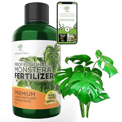 Professional Monstera Plant Fertilizer | 3-1-2 Concentrate for Plants and Flowers | Multi-Purpose Blend & Gardening Supplies | 8 oz Bottle