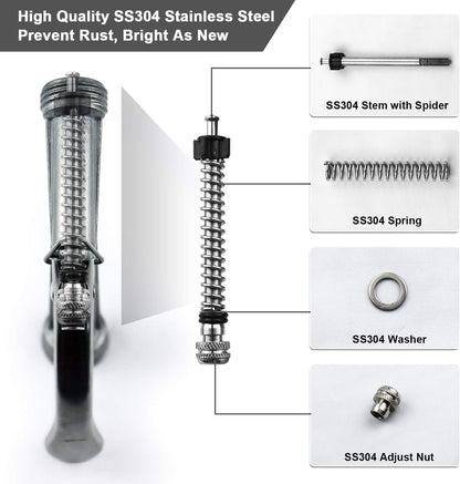 Hose Nozzle 2 Pack, Full Size Pistol Grip Water Nozzle Sprayer with Threaded Front, High Pressure Nozzle, Adjustable Spray Water Flow for Watering, Showering Pet, Washing Car, Silver