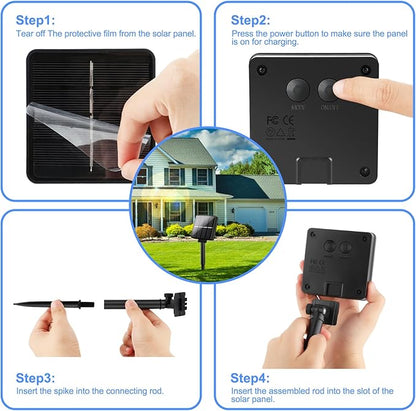 Brightever Outdoor String Lights Solar Powered, 2-Pack Total 80FT 200LED Solar Fairy Lights for Outside Waterproof with 8 Lighting Modes, Solar Twinkle Lights Outdoor for Garden (Daylight White)