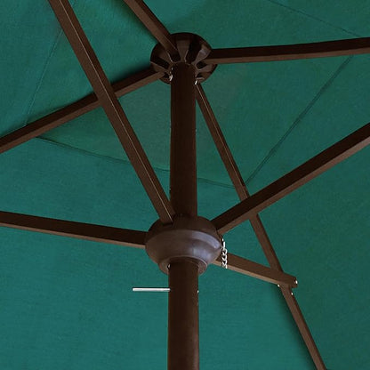 EliteShade USA 10-Year-Non-Fading 6x6Ft Square Market Umbrella Patio Outdoor Table Umbrella with Ventilation, Forest Green