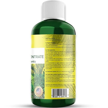 Organic Premium Kelp Seaweed Fertilizer - Liquid Hydroponics Fertilizer - Liquid Plant Food - Nutrient-Rich Soil Enhancer - Natural Plant Food for All Indoor Plants (16 oz)