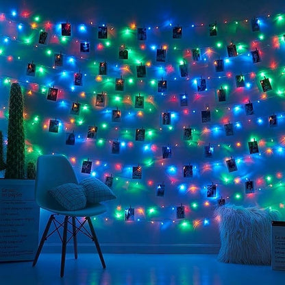 2 Pack Solar Christmas String Lights, Total 400 LED 144Ft Solar String Lights, Outdoor Lighting with 8 Modes Waterproof for Xmas Tree, Garden, Patio, Party Decorations (Multi Color)