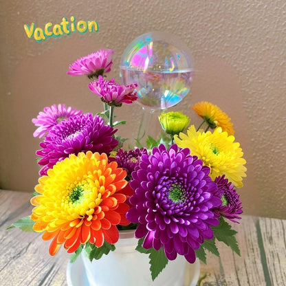 13 oz Up 2 Weeks Extra Large Watering Globes, Light Iridescent Plant Watering Globes, Water Globes for Indoor Plants, Watering Globe, 2 Pack