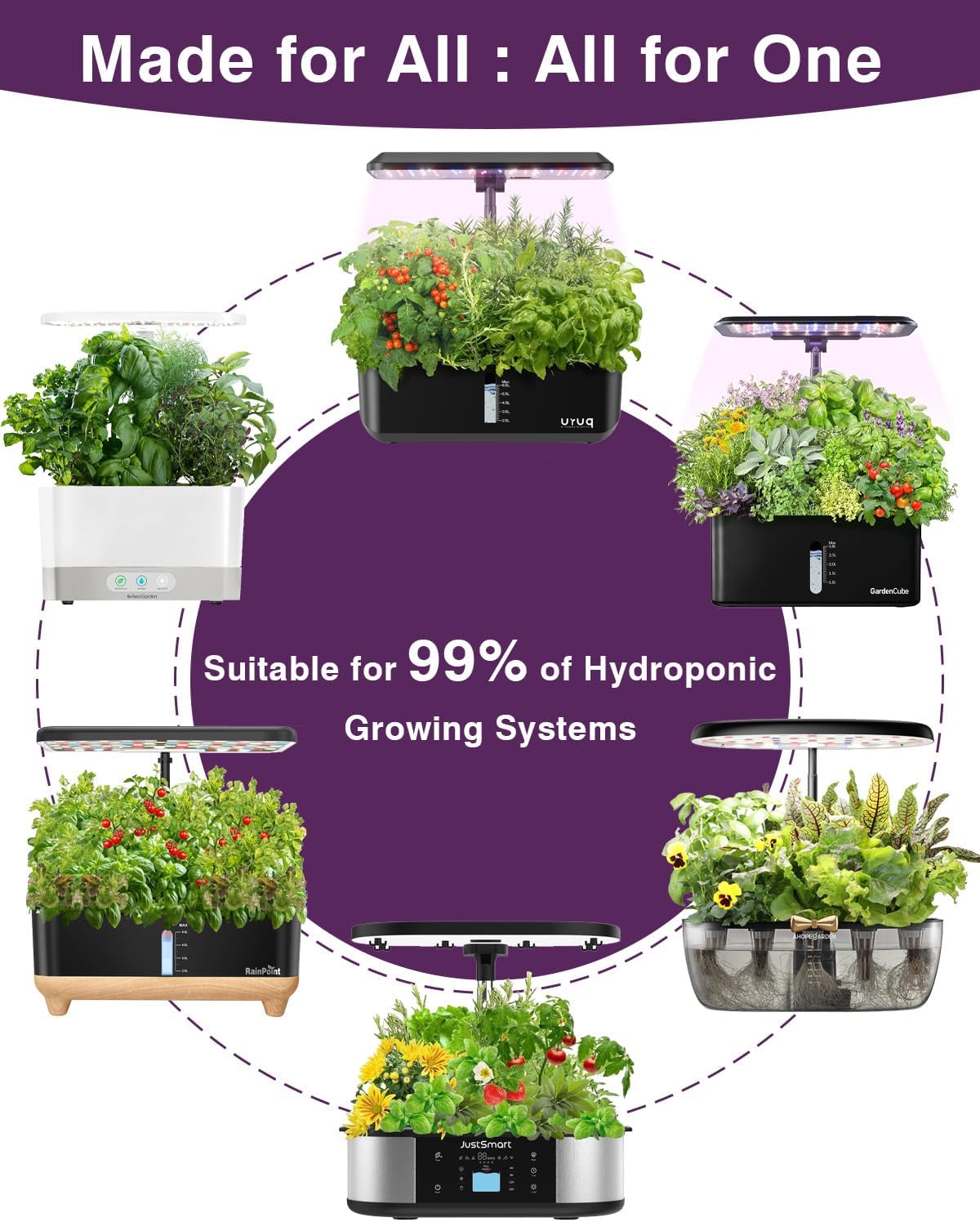 Salad Greens Seed Pod Kit for AeroGarden, iDoo, Ahopegarden, MUFGA with Red/Green Romain/American Fast/Buttercrunch/Parris Island Lettuce, Spinach - Compatible with All Garden (12-Pod)