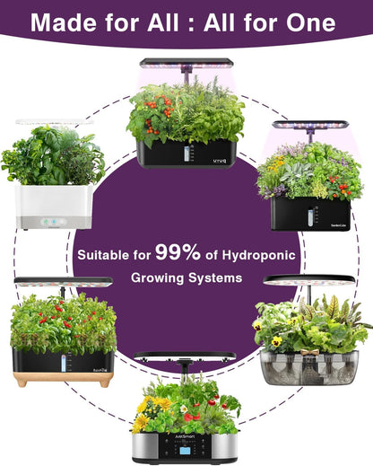 Salad Greens Seed Pod Kit for AeroGarden, iDoo, Ahopegarden, MUFGA with Red/Green Romain/American Fast/Buttercrunch/Parris Island Lettuce, Spinach - Compatible with All Garden (12-Pod)