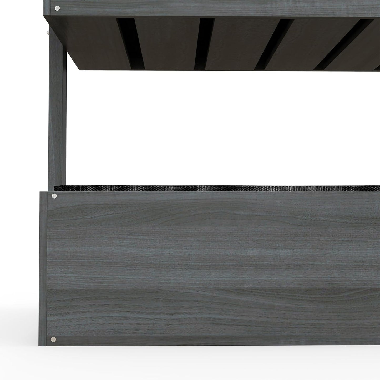 Vertical Garden Planter, Wooden 4 Tier Planter Box, Self-Draining with Non-Woven Fabric for Outdoor Flowers, Vegetables and Herbs, Gray