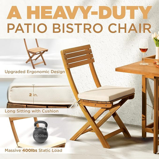 IDZO Flower Shelf Table Design Heavy Duty 400lbs Capacity Patio Bistro Set 3 Piece Outdoor