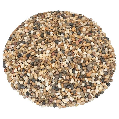 Landscaping Pebbles River Rocks Decorative Ornamental Pebbles Garden Landscaping Stones Gravel Filler for Home Decoration Flower Bed Fish Tank Plants Vases Succulents (1, Mixed Color, 5 Pounds)