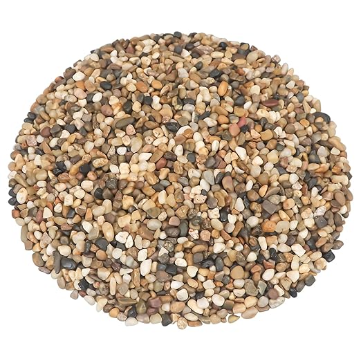 Landscaping Pebbles River Rocks Decorative Ornamental Pebbles Garden Landscaping Stones Gravel Filler for Home Decoration Flower Bed Fish Tank Plants Vases Succulents (1, Mixed Color, 5 Pounds)