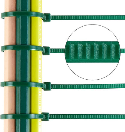 6 inch 3mm Dark Green Nylon Garden Cable Zip Ties Self Locking Cable Ties Twist Ties, Multi-Purpose Cable Tie (200 Pcs) Decoration Tie Wraps for Christmas Tree