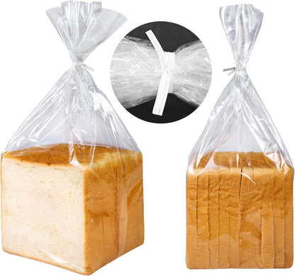 200PCS 6 Inch Kraft Paper Twist Ties, Reusable Cable Ties for Tying Bread, Plant Support, Bread Packaging, Candy Bags and Craft Projects (White)