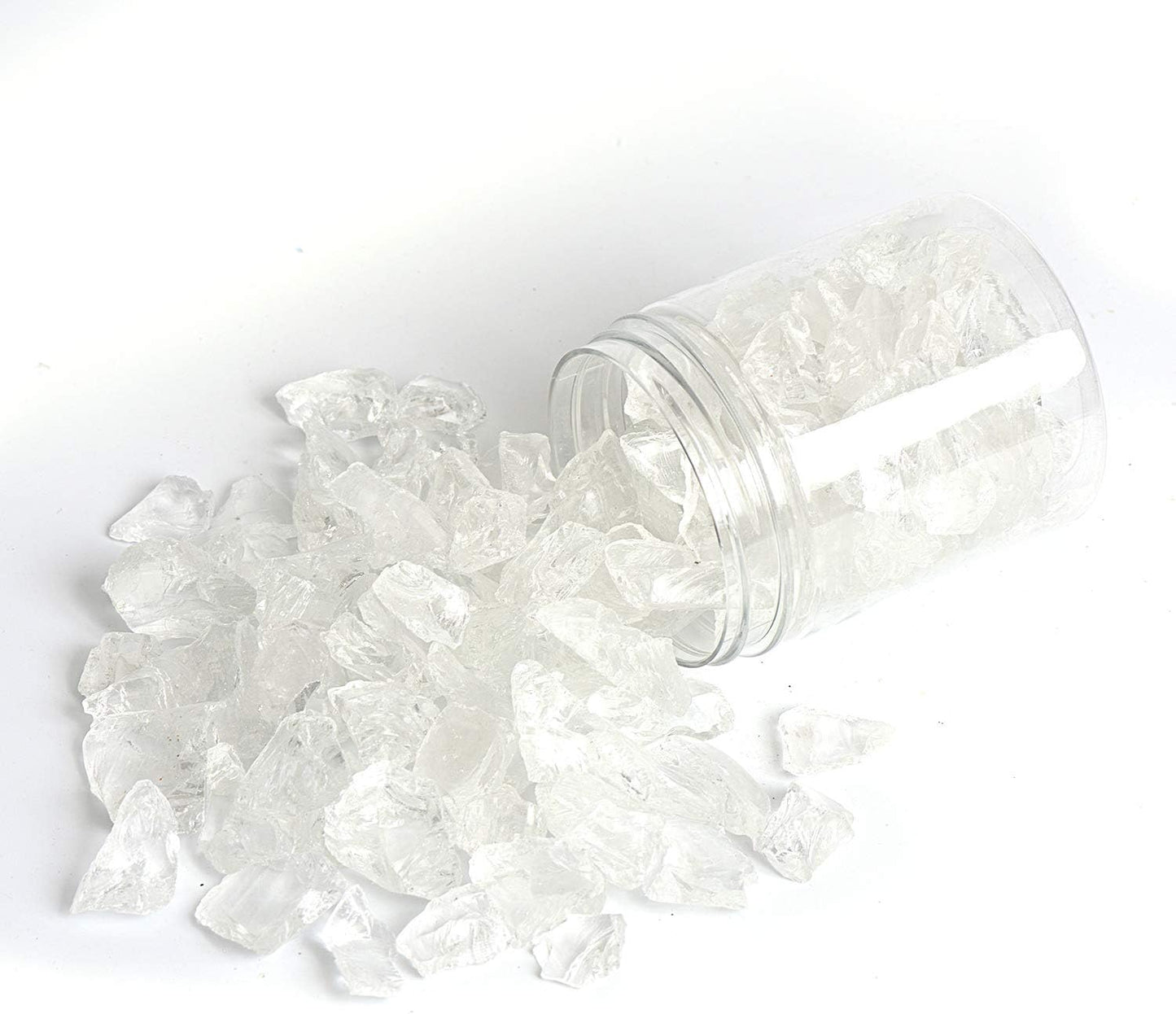 High Luster Reflective Fire Glass Gravel,Fire Gems,Fire Drops,Fire Glass Pebbles Stones Beads Chips for Fire Pit Fish Tank Aquarium Garden,1-2cm,580g/1.27lb (Crystal)