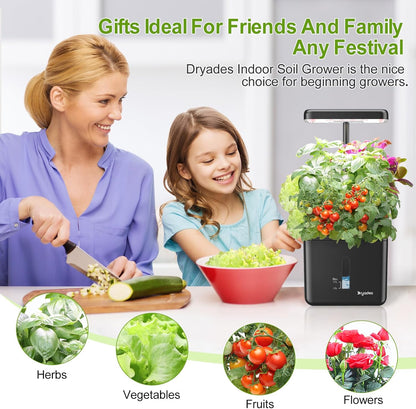2 PACK Plant Pots Indoor Garden Planter Growing Systems Small Smart Soil Gardening System with 17 Watts LED Grow Light Auto Timer Self-Watering Soil Planter Pot Gifts for Mom Women (No Seeds&Soil)
