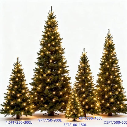 100 LED Warm White Christmas Lights, Commercial Grade Green Wire String Lights 35 Ft, for Indoor Outdoor House, Garden, Patio.