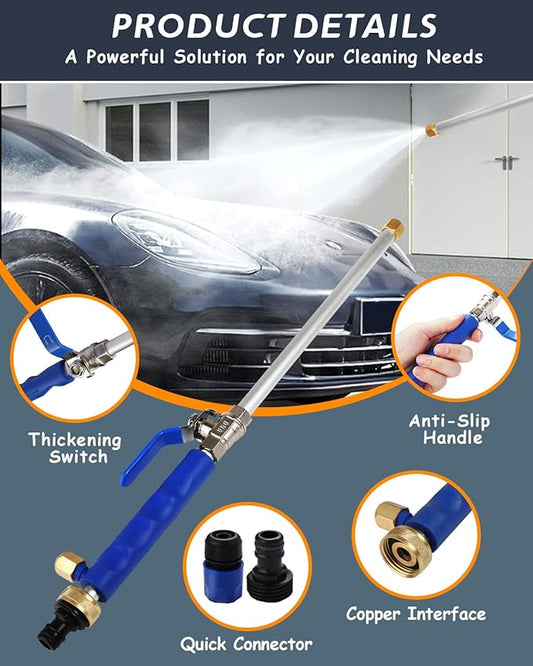 Upgraded Jet Nozzle for Garden Hose Power Washer Wand Hydro Jet High Pressure Washer Tools with 2 Different Nozzles and Hose Quick Connectors