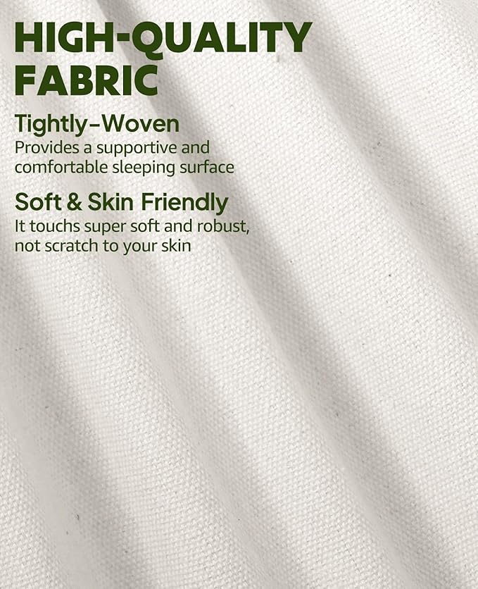 Chihee Hammock for Stand 9.8ft x 4.9ft Soft Cotton Hammock Holds Up to 660lbs Portable Tree Hammocks with Detachable Spreader Bar Pillow 2 Strong Webbings 2 Carabiners Patio Garden Indoor Outdoor