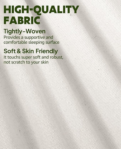 Chihee Hammock for Stand 9.8ft x 4.9ft Soft Cotton Hammock Holds Up to 660lbs Portable Tree Hammocks with Detachable Spreader Bar Pillow 2 Strong Webbings 2 Carabiners Patio Garden Indoor Outdoor