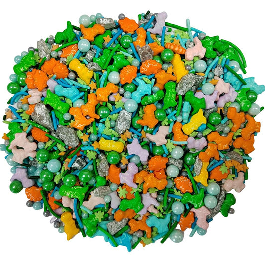 Homankit Dinosaur Sprinkles for Cake Decorating Edible Pearl Sugar Sprinkle for Baking Cake Cupcake Toppers Cookie Decorations Kids Birthday Theme Party Supplies