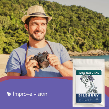 Wild Bilberry Dried Fruits (4 oz.) – Bilberry Tea - Superfood berries -Whortleberry (Vaccinium myrtillus) - Antioxidant, Immunity, Heart Health