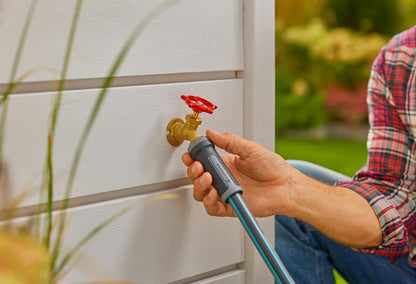 GARDENA 20502, Retractable Garden Hose Reel 75' x 1/2" hose, Wall Mounted, Automatic Retraction & Length Lock for Easy Watering. Heavy Duty Swivel Bracket 180°, Includes Nozzle. Made in Europe