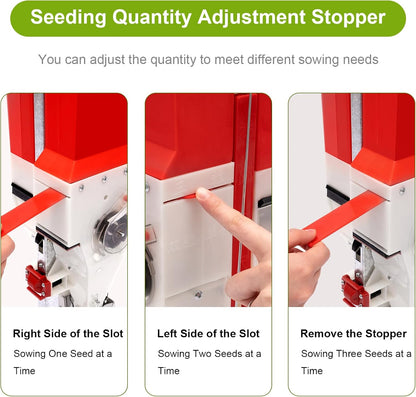 Household Corn Peanut Seeder Hand Planter Tool Adjustable Seeder Machine Handheld Garden Home Seeder & FertilizationSpreader (B-FertilizationTool+Seeder)