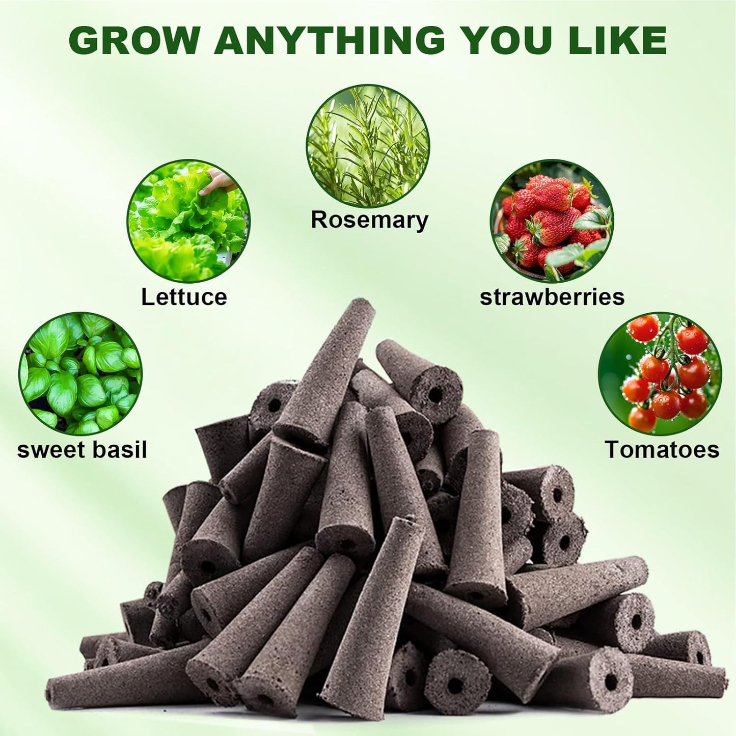 85 Pack Hydroponic Pods Supplies for Aerogarden Pods, Grow Sponges for Hydroponics, Seed Pods Kit with 36 Grow Sponges, 36 Pod Labels,12 Plant Labels, 1 Tweezer for Hydroponic Indoor Garden System