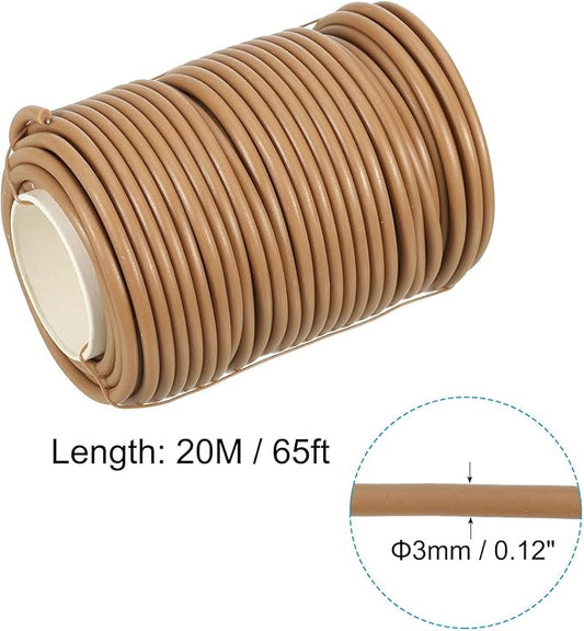 PATIKIL 65ft/20M 3mm Soft Twist Ties, Garden Plant Ties Reusable for Gardening Climbing Vines Office Home Cable Organizing, Dark Brown