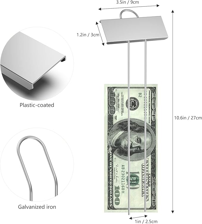 STARTOSTAR 30-Pack Metal Plant Labels Weatherproof Garden Markers,Height 10.6'', Label Area 3.5''X 1.2'' Reusable Nursery Tags for Vegetables Herb Flower Seed Greenhouse - Zinc