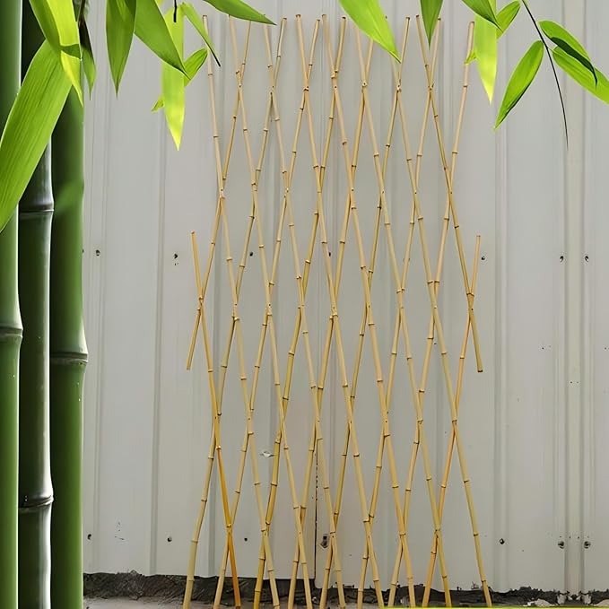 Expandable Bamboo Trellis Fence - 48x72 Inch, Climbing Plants, Eco-Friendly, Easy Installation,Lattice Fence