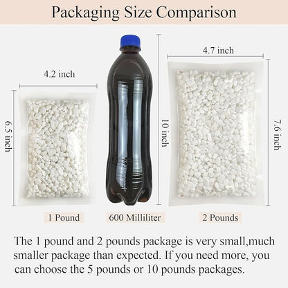 2 Pounds White Pebbles for Indoor Plants, 3/8 Inch Polished White Rocks, Decorative River Rocks for Potted Plants Vase Cactus Bird Bath and Outdoor Garden Landscaping