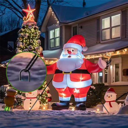 AAGUT Rebar Stakes 16 Inch J Hook Heavy Duty 16 Pack, 3/8 Inch Black Coated Metal Steel Ground Anchors Chain Link Fence Stakes for Camping Tent, Inflatables, Yard Decorations, Canopies & Swing Sets