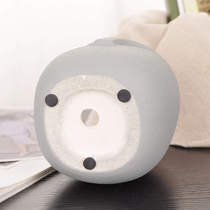 VanEnjoy 5.5 Inches Grey Ceramic Head Face Planter Pot for Plants, Modern Indoor Outdoor Vase, Face Statue Plant Pot for Home Decoration