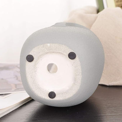 VanEnjoy 5.5 Inches Grey Ceramic Head Face Planter Pot for Plants, Modern Indoor Outdoor Vase, Face Statue Plant Pot for Home Decoration