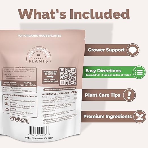 Organic Fiddle Leaf Fig Plant Food, Slow Release Dry Granular Fertilizer for Fig Plants and Ficus Trees (6 Ounces)