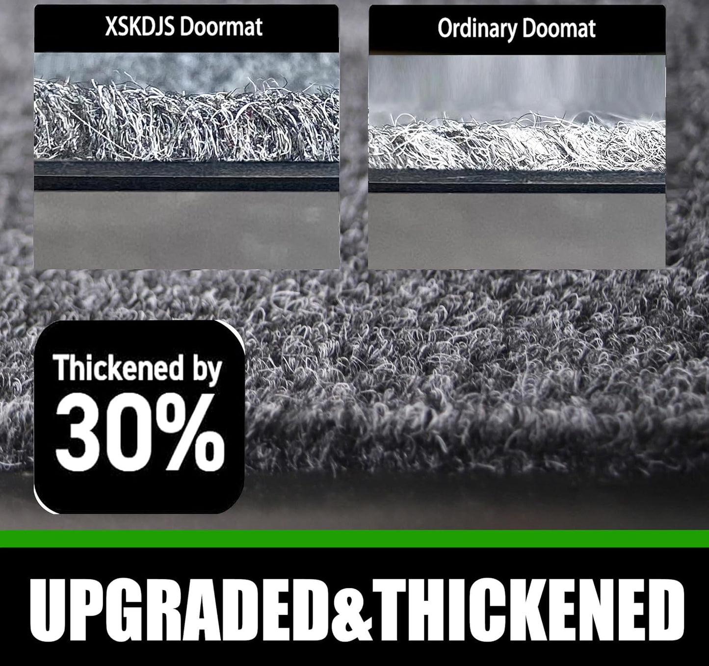 Heavy Duty Doormat, 3'x10' Indoor Outdoor Entry Rug, Commercial Entrance Mat with Rubber Border, Durable Welcome Mat, Rubber Backing Non Slip Doormat for Entryway, Large Garage Floor Mat