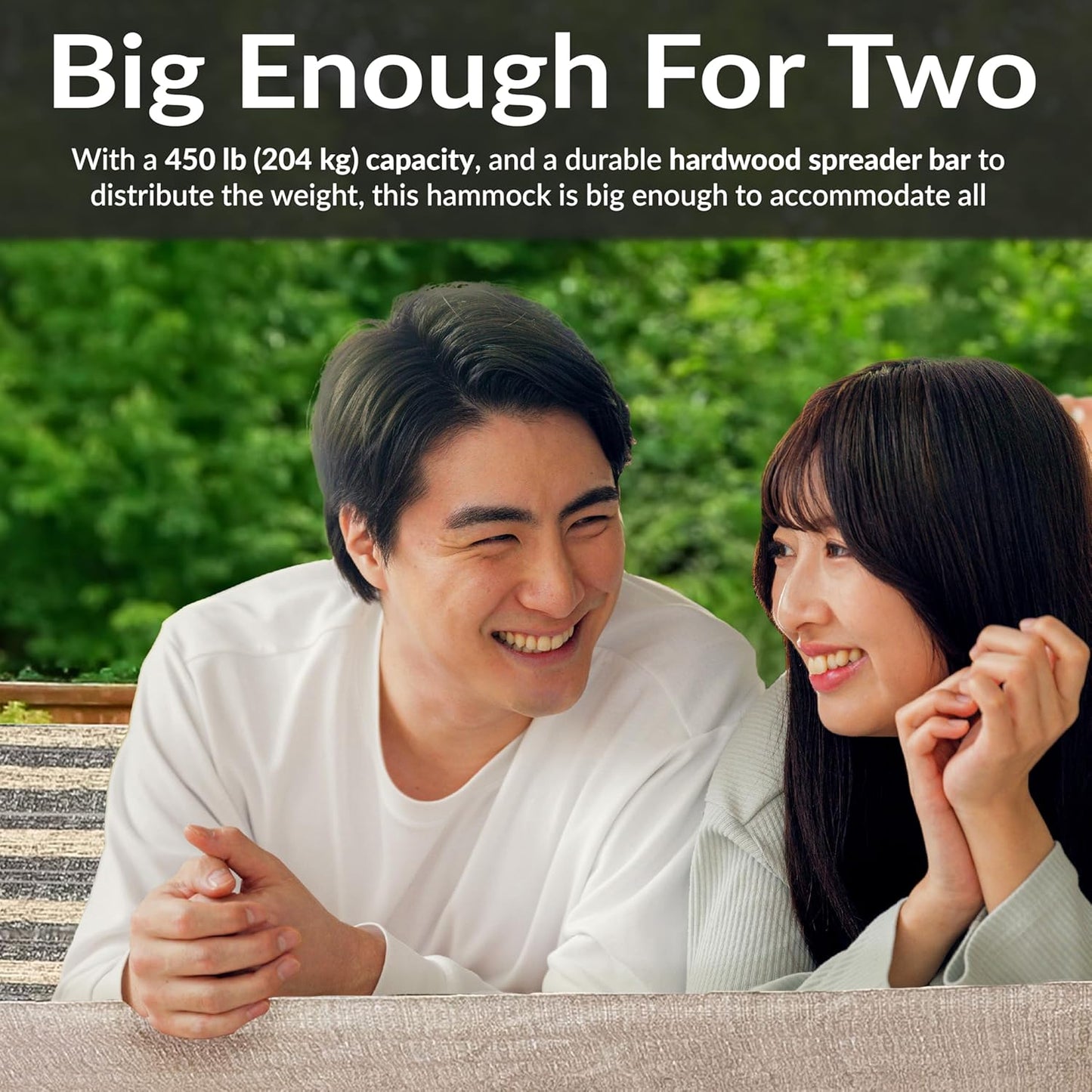 Sunnydaze Quilted Outdoor Hammock with Spreader Bars - Heavy-Duty 450-Pound Capacity Double Hammock for Outside - Mountainside