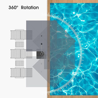 PURPLE LEAF 10 FT Cantilever Patio Umbrellas with Base Included, Large Square Offset Umbrella with 360° Rotation, Outdoor Aluminum Pool Umbrella for Pool Lawn Garden, Grey