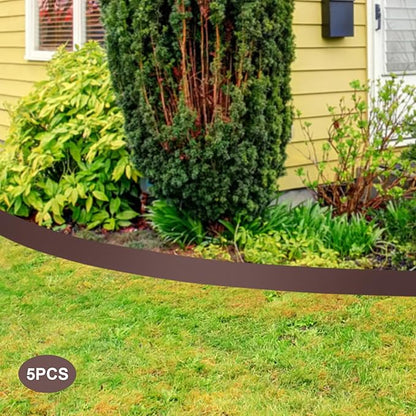Steel Landscape Edging 5-Pack, 39" Metal Edging for Landscaping, Flexible Metal Landscaping Edging for Yard Pathway & Flower Beds – Lawn Edge for Garden Design, Paths and Patios