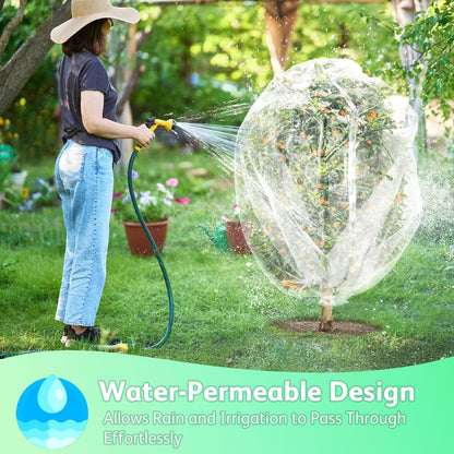 JOJOLEE Garden Blueberry Bush Netting Cover, 6Pcs 3.3 x 2.6FT Insect Bird Nettings with Drawstring, Protective Plant Cover Mesh Net Bags for Fruit Trees, Tomatoes, Flowers